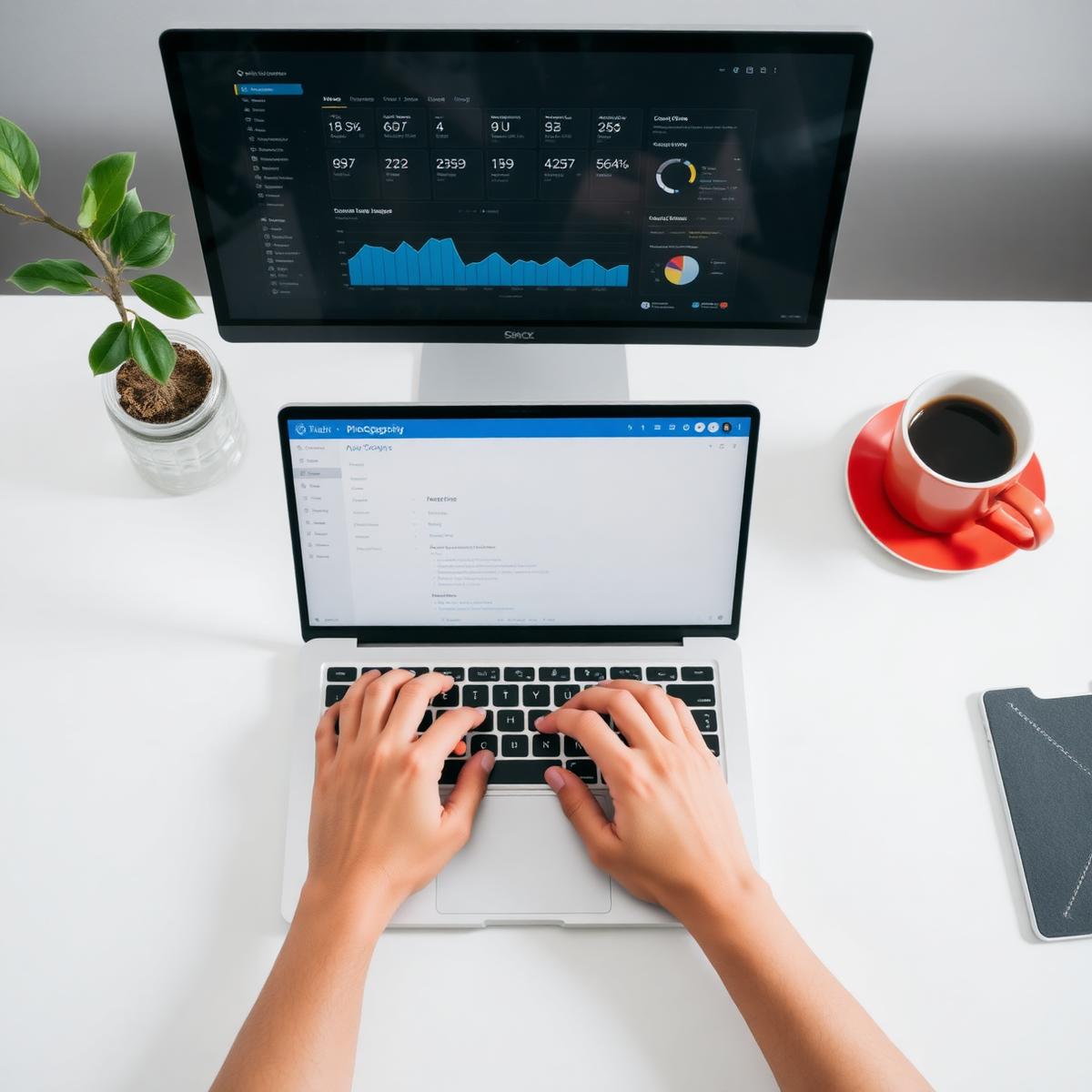 Werkplek met dashboards en integraties